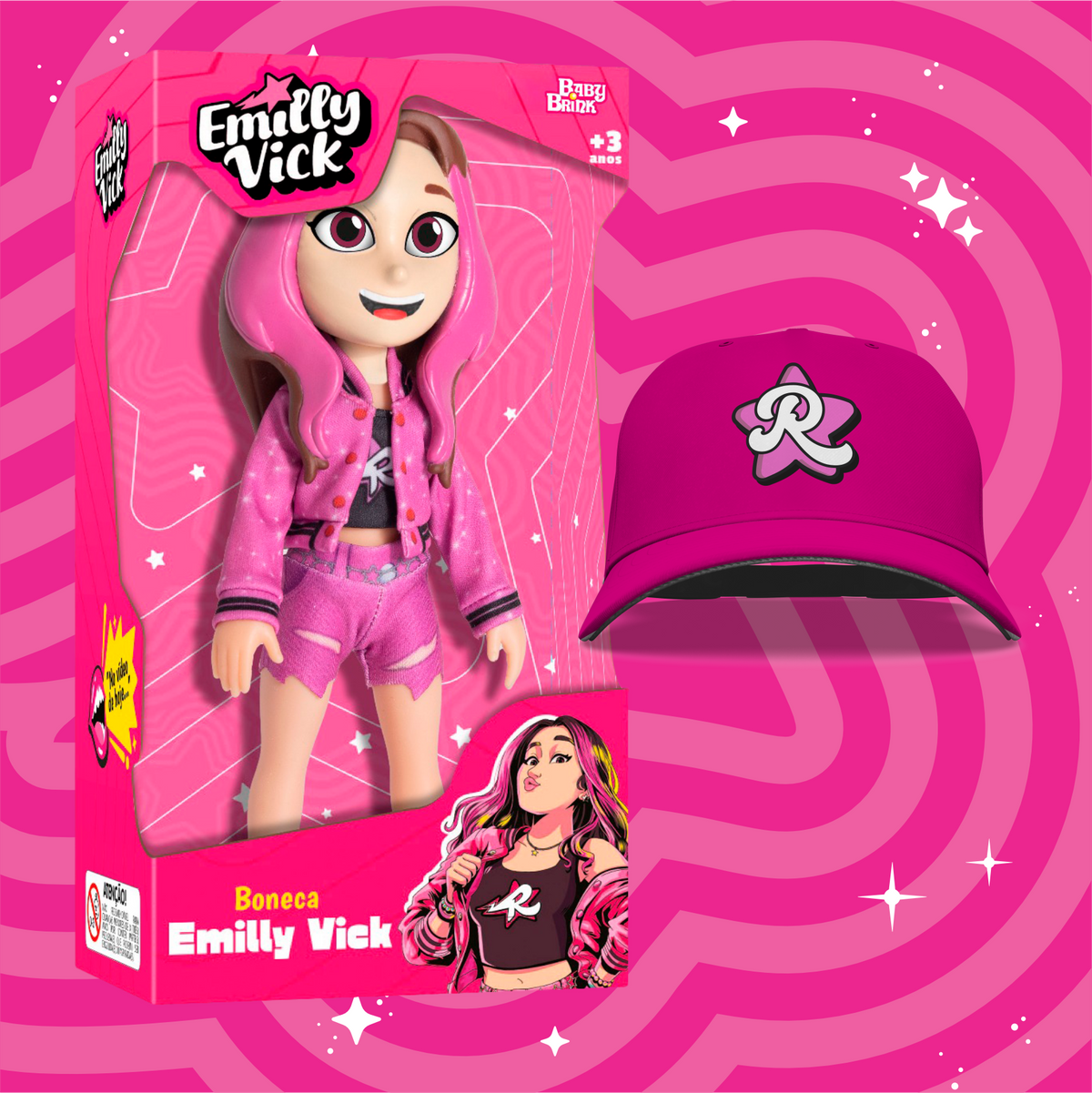 BONECA  EMILLY VICK, GRÁTIS BONÉ EMILLY VICK