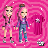 KIT 2 BONECAS EMILLY VICK E KATLEN, GRÁTIS CAMISETA EMILLY VICK