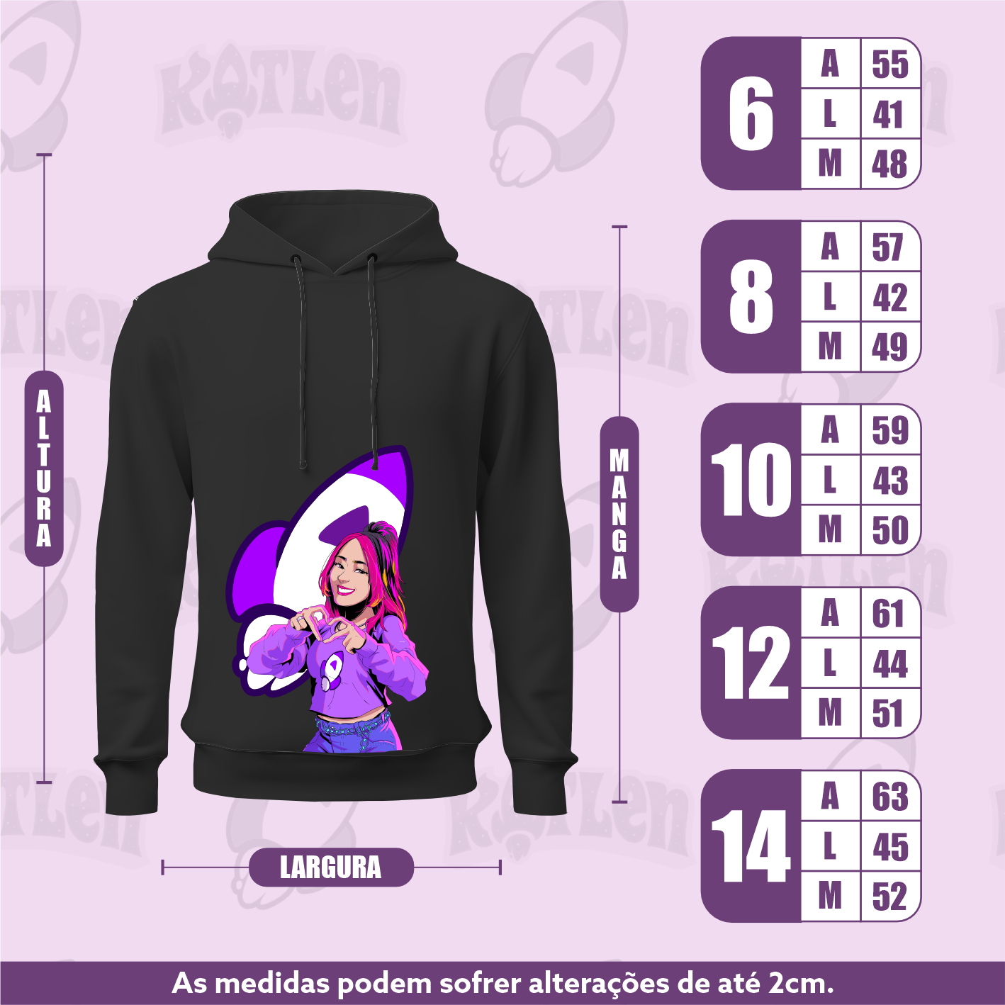 NOVO MOLETOM BLACK COM CAPUZ E CORDÃO KATLEN