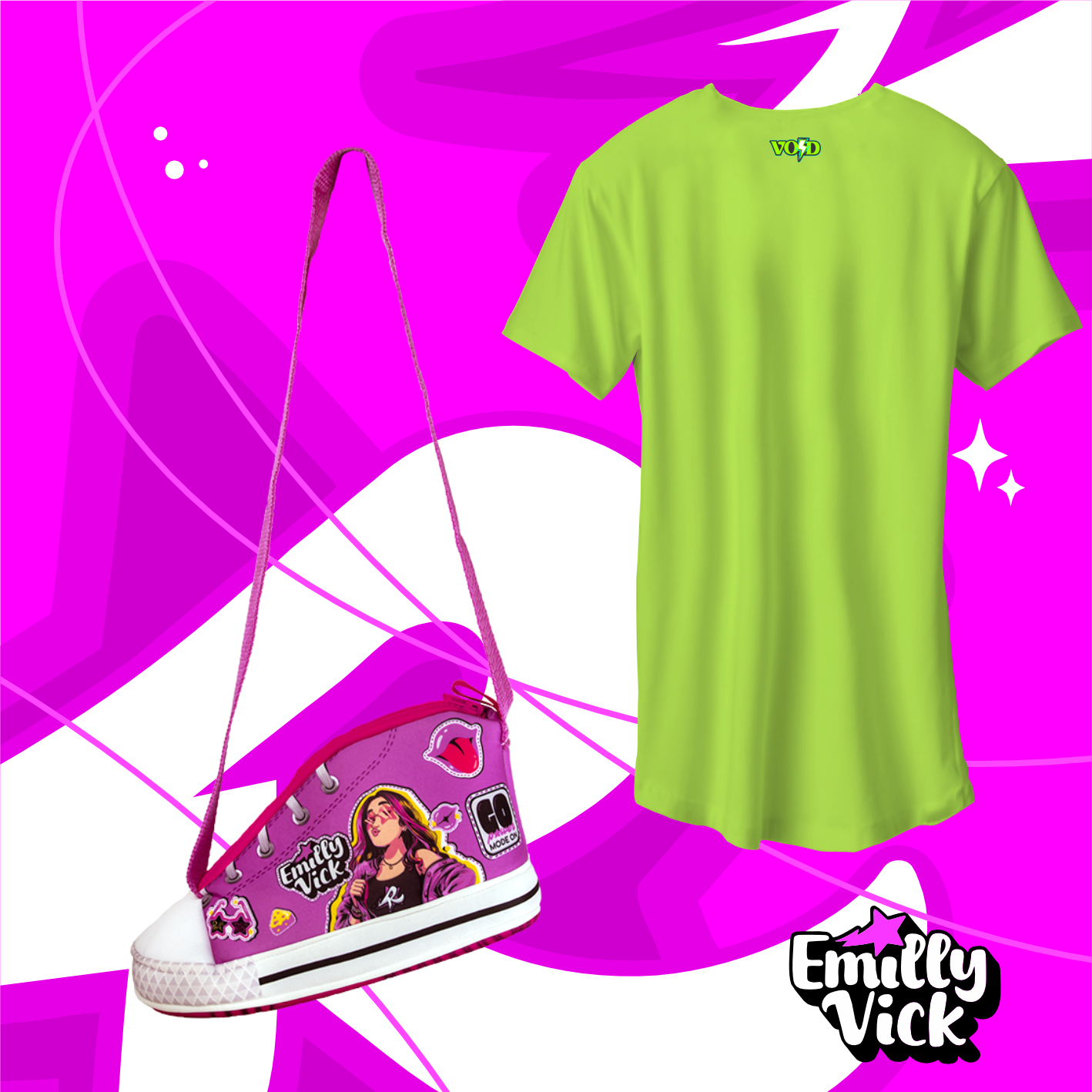 KIT BOLSA EMILLY VICK + CAMISETA VOID - COLEÇÃO 1 - LANÇAMENTO