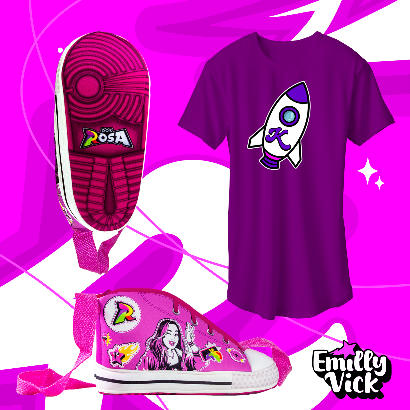 KIT BOLSA EMILLY VICK + CAMISETA KATLEN - COLEÇÃO 1 - LANÇAMENTO