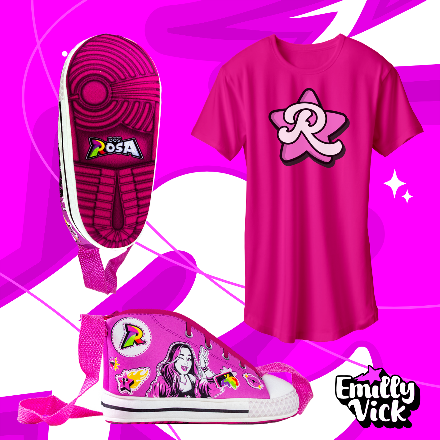 KIT BOLSA EMILLY VICK + CAMISETA EMILLY VICK - COLEÇÃO 1 - LANÇAMENTO