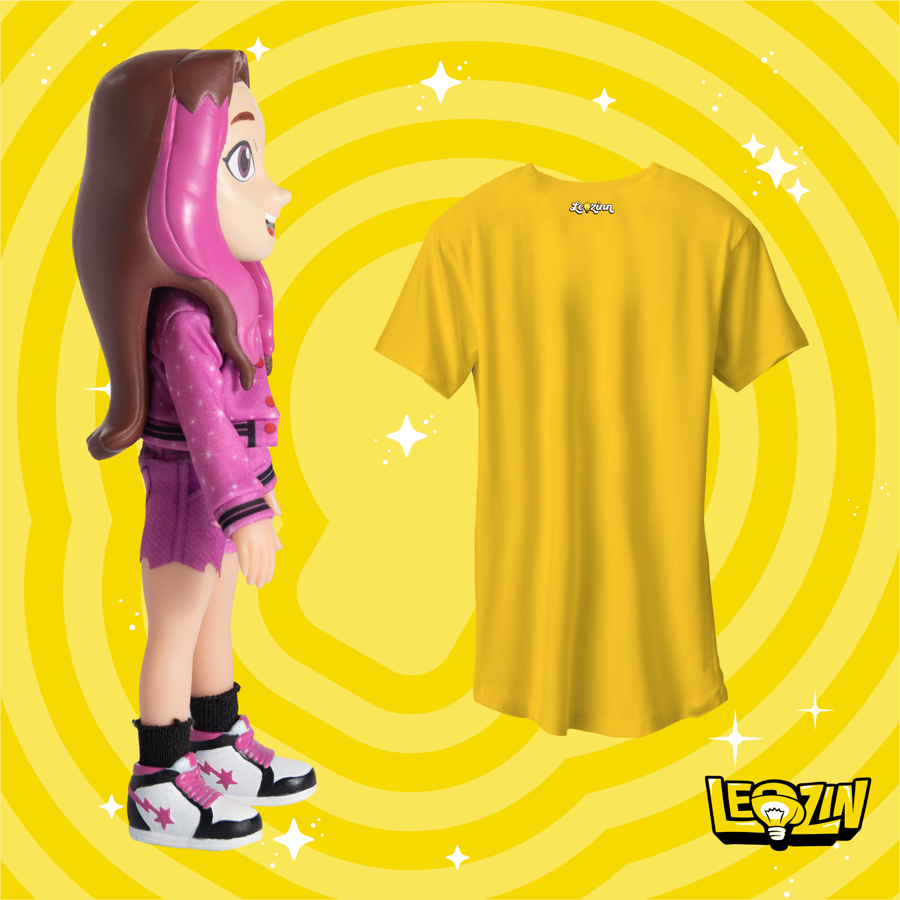 BONECA  EMILLY VICK, GRÁTIS CAMISETA LEOZINHO