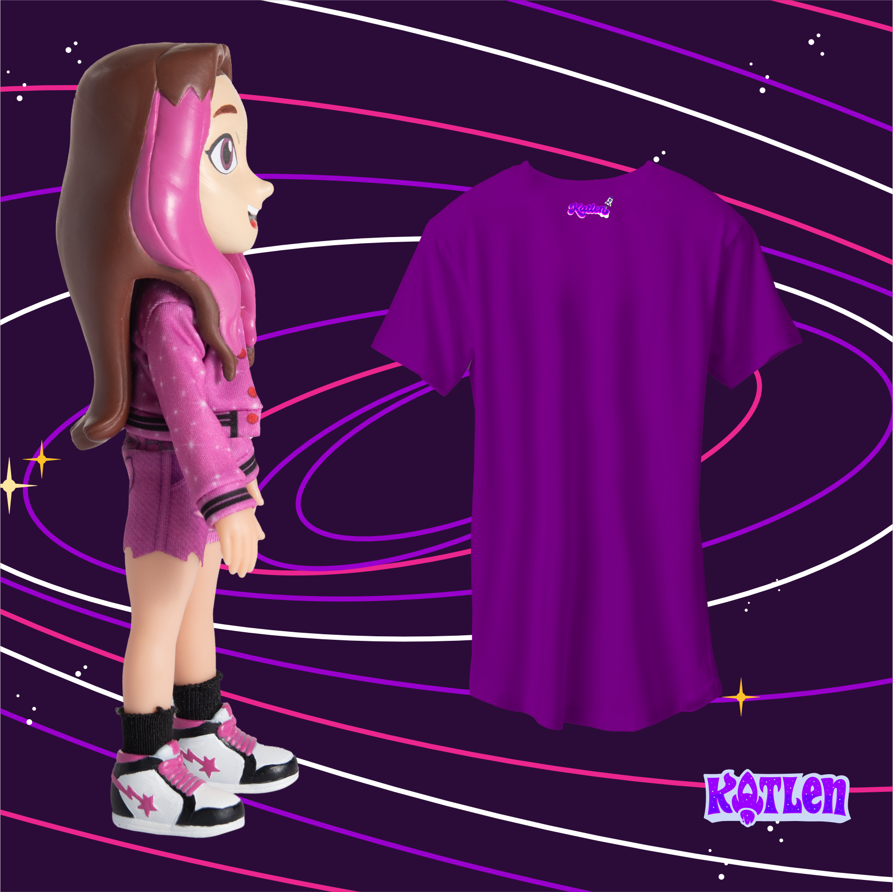BONECA EMILLY VICK, GRÁTIS CAMISETA KATLEN