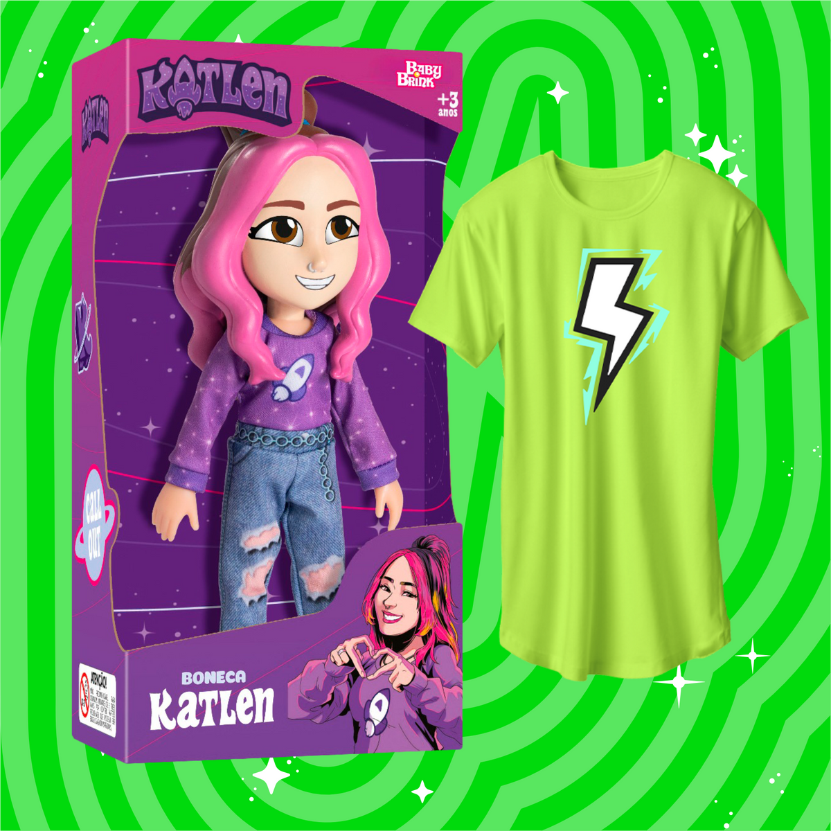 BONECA KATLEN, GRÁTIS CAMISETA VOID
