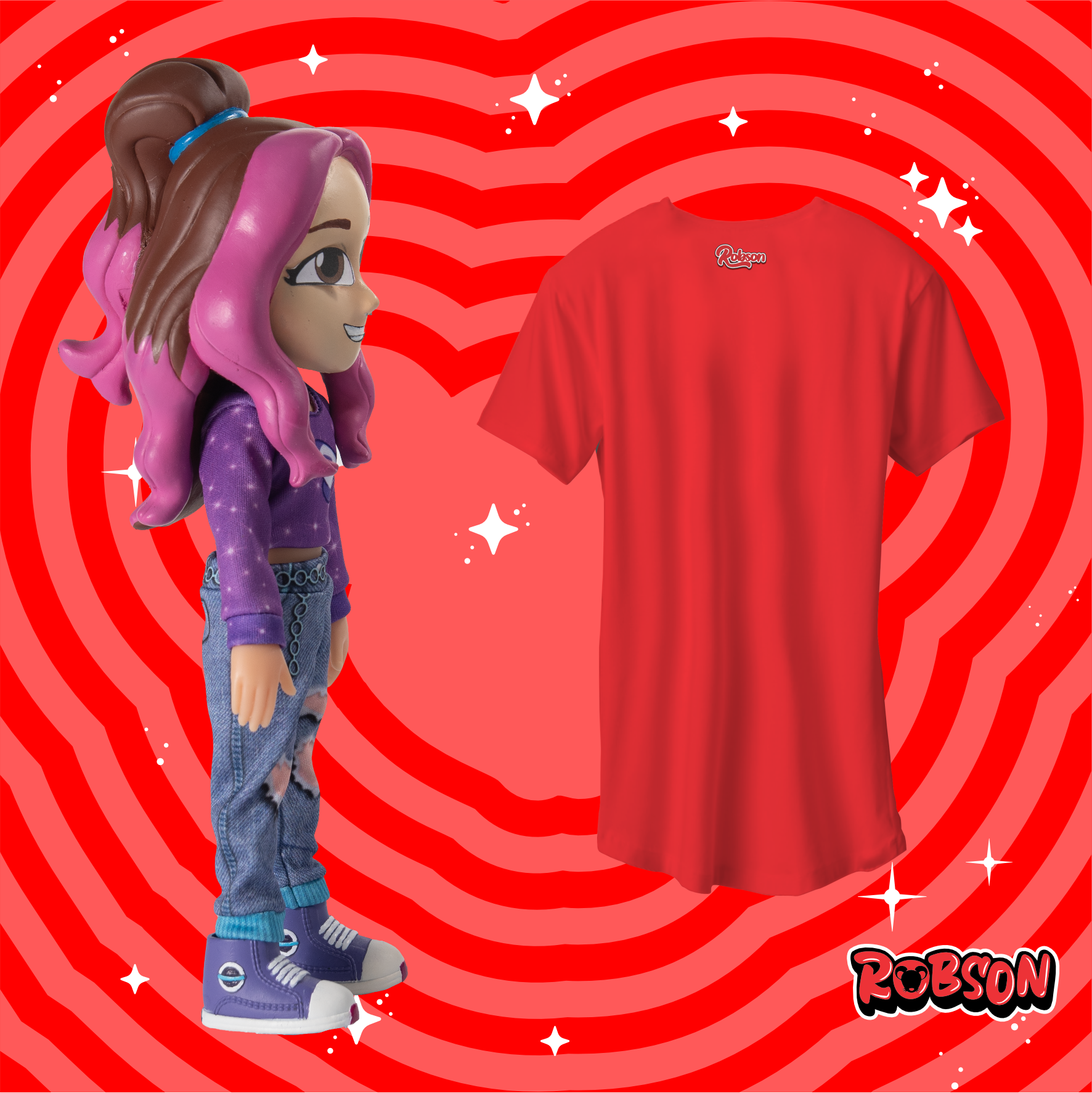 BONECA KATLEN, GRÁTIS CAMISETA ROBSON