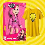 BONECA  EMILLY VICK, GRÁTIS CAMISETA LEOZINHO
