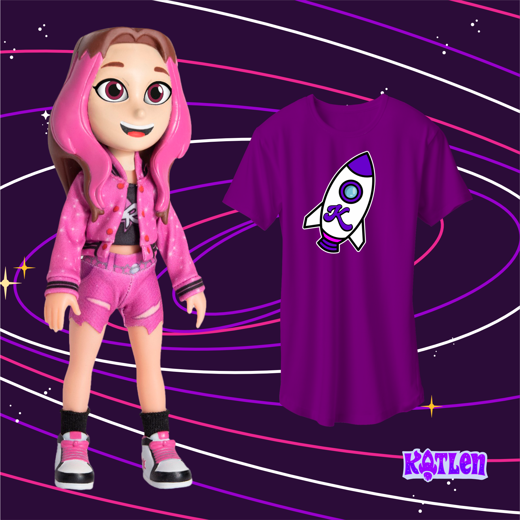 BONECA EMILLY VICK, GRÁTIS CAMISETA KATLEN