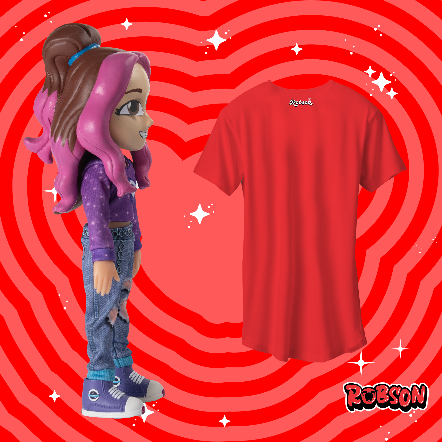 BONECA KATLEN, GRÁTIS CAMISETA ROBSON