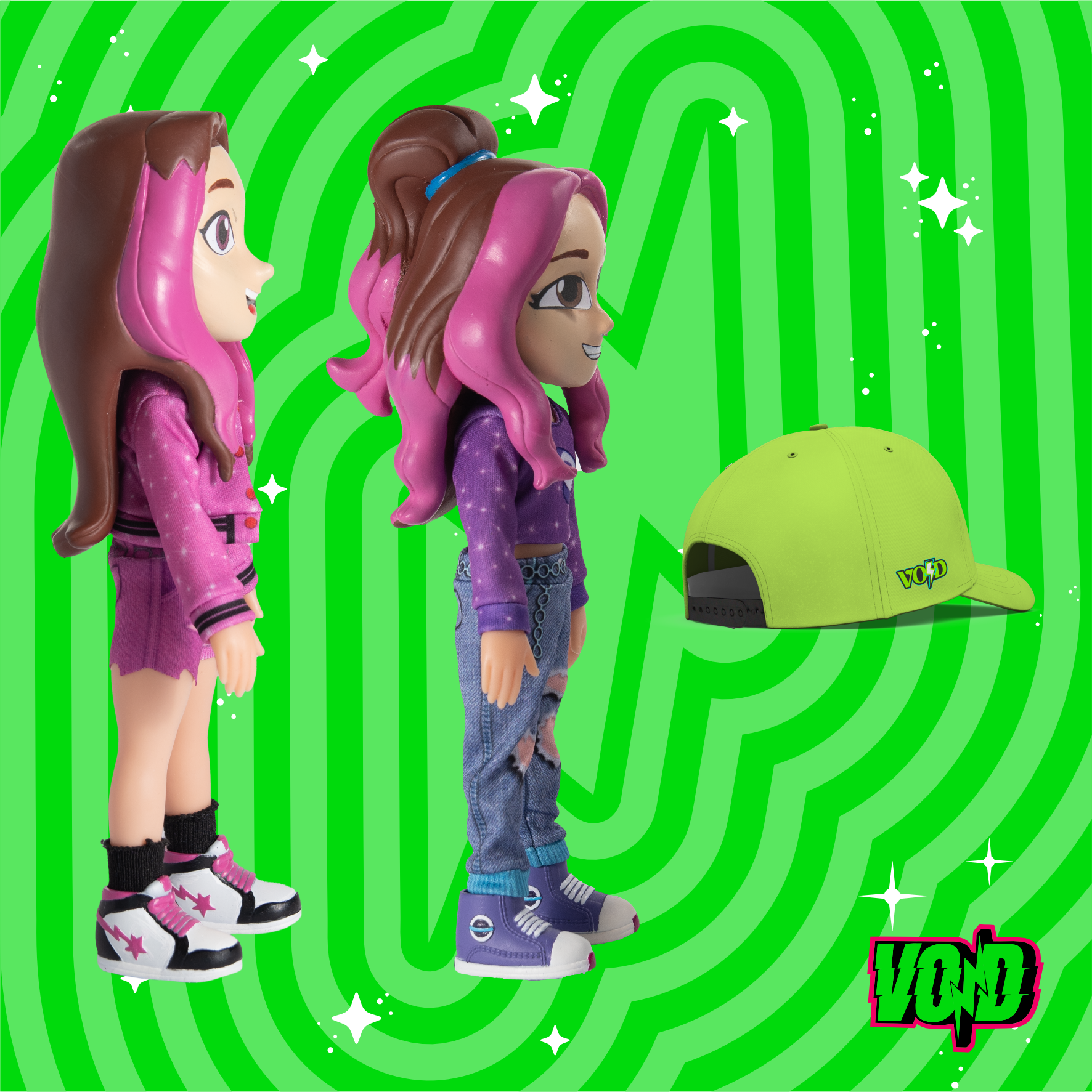 KIT 2 BONECAS EMILLY VICK E KATLEN, GRÁTIS BONÉ VOID