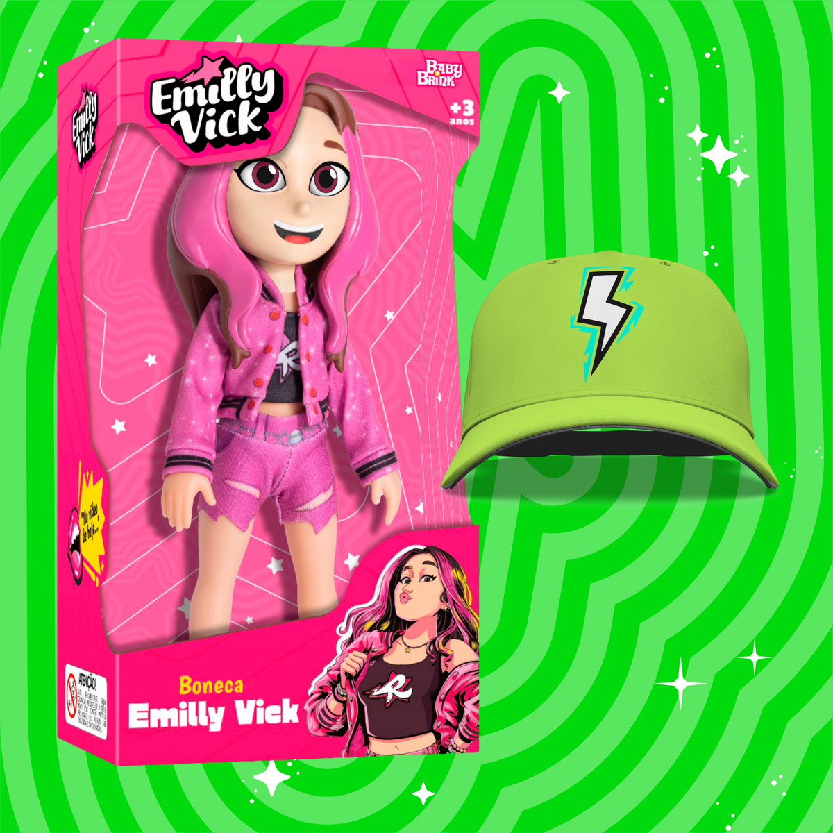 BONECA EMILLY VICK, GRÁTIS BONÉ VOID